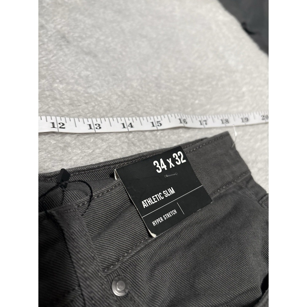 New Express Athletic Slim Men's Gray Jeans Size 34x32 Act (34x30) Pants - Picture 2 of 9